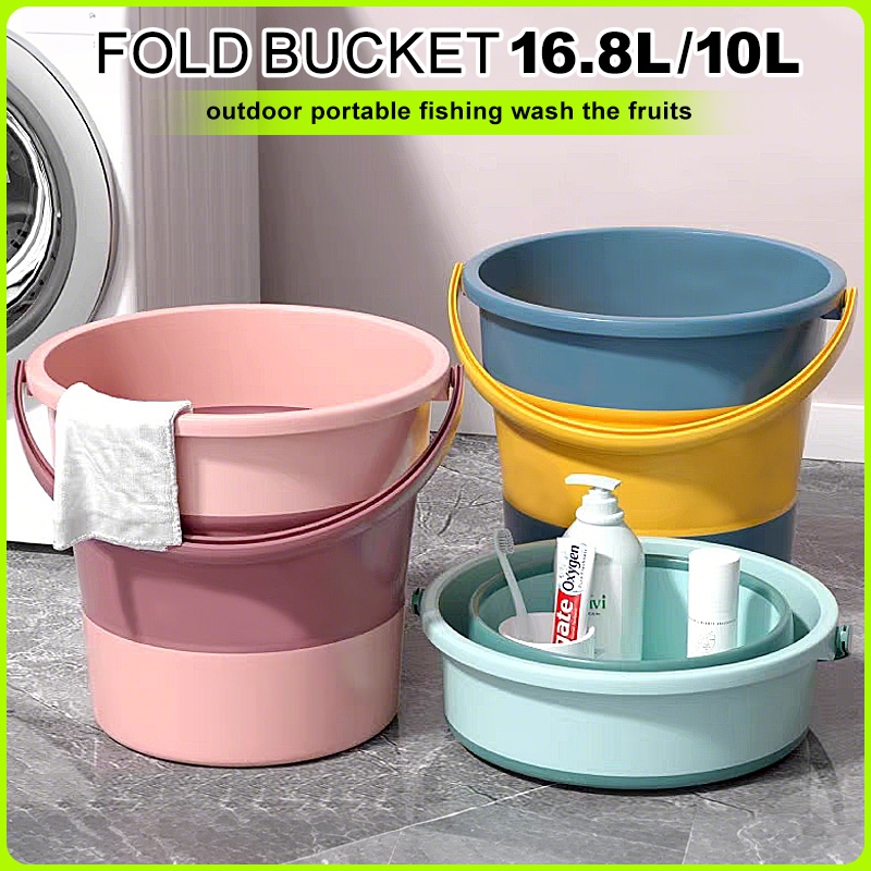 10L portable foldable Silicone bucket Wash pail collapsible Foot Bath ...