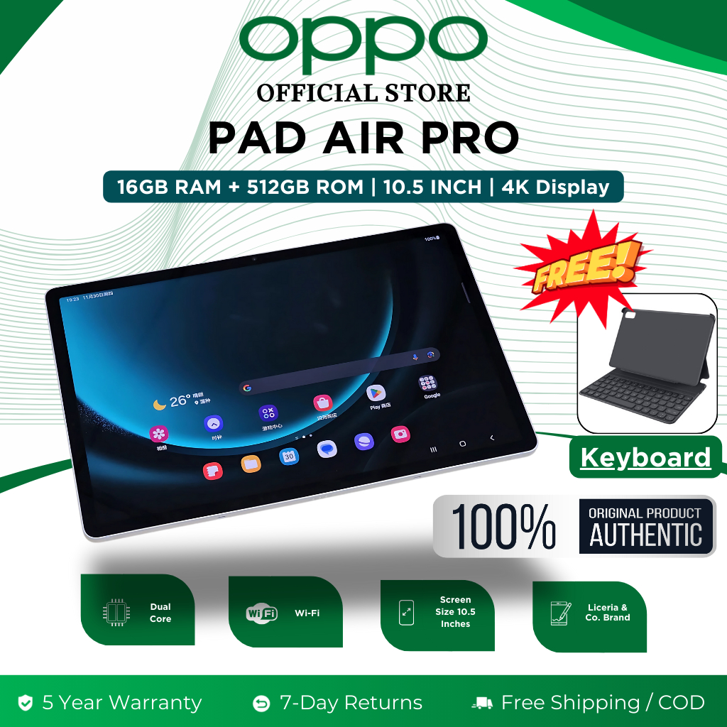 Pad Pro Tablet | 16GB RAM + 512GB ROM | 4G LTE Dual SIM | Android 12 ...