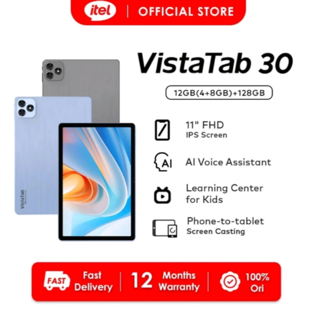 𝐢𝐭𝐞𝐥 VistaTab 30 5G tablet for kids (12GB+512GB) Dual Speakers Android ...