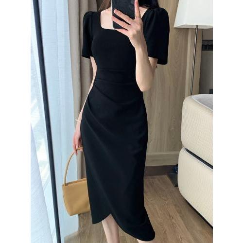 Summer black dresses for women formal casual dress elegant midi dress plus  size dress debut dress | Shopee Philippines