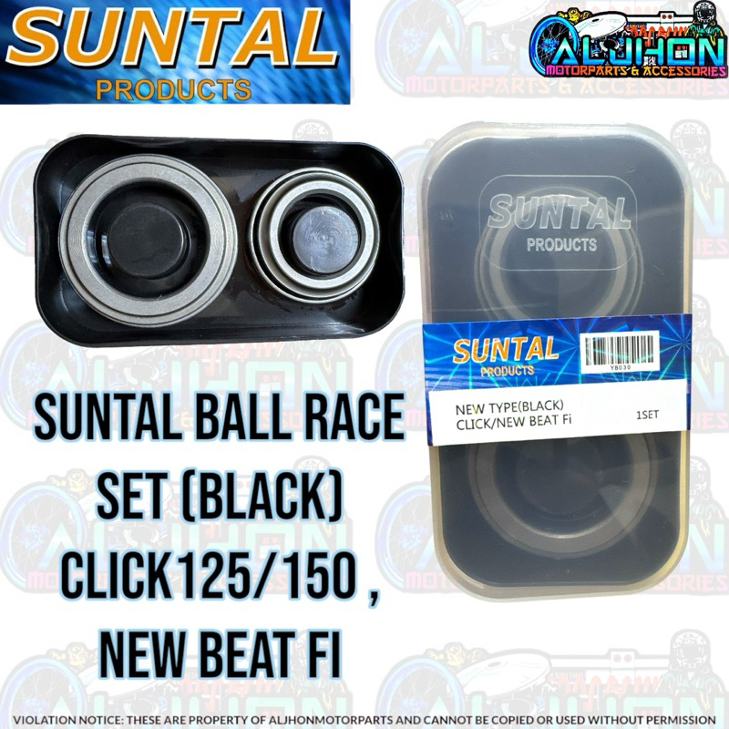 SUNTAL BALL RACE SET FOR MOTORCYCLE CLICK125/150 , NEW BEAT FI (BLACK ...