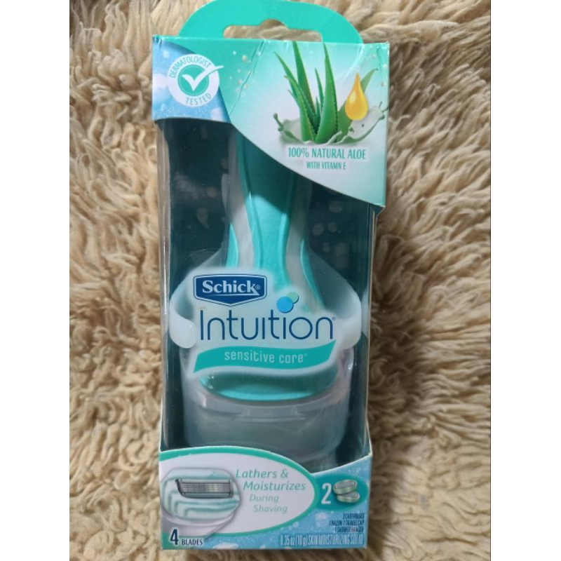 SCHICK INTUITION SENSITIVE SHAVING RAZOR ALOE | Shopee Philippines