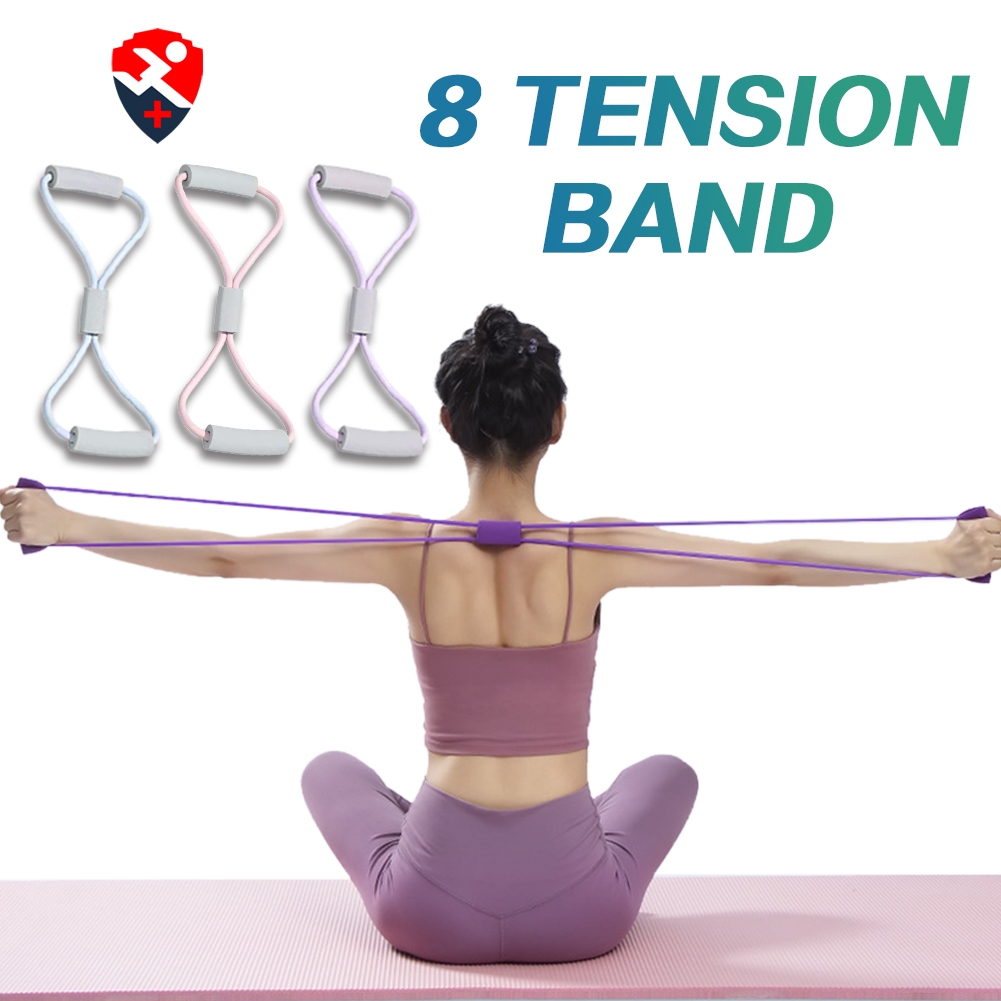 8-Shaped Yoga Pilateselastic Band,Pull Rope Exercise For Open Shoulders ...