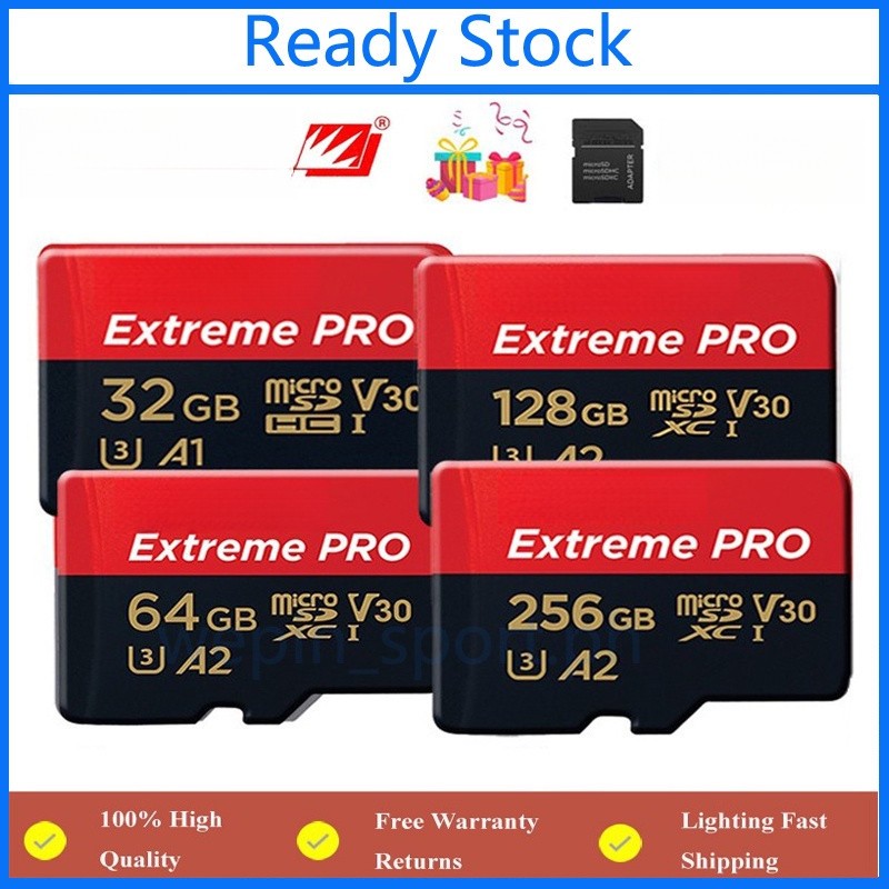 U3 128GB SD card 16GB 64GB 256GB 512GB Memory Card C10 A2 90MB/s Micro ...