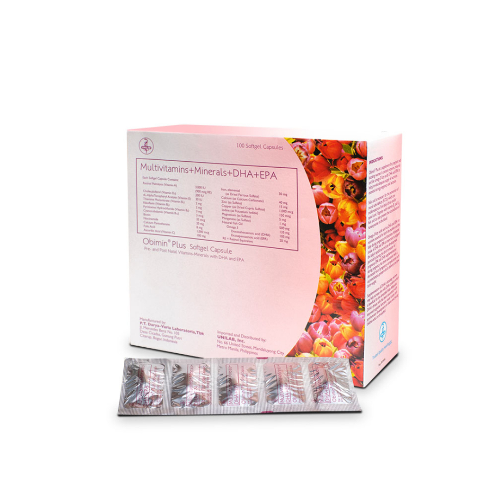 Obimin Plus 100's and 30's Prenatal Supplement Multivitamins Minerals ...