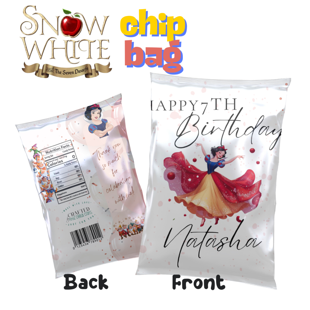 Disney Princess ChipBag, Themed Birthday, Party Supply | Shopee Philippines
