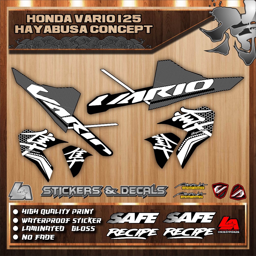 VARIO HAYABUSA STOCK DECAL (click V3) sticker cover | Shopee Philippines