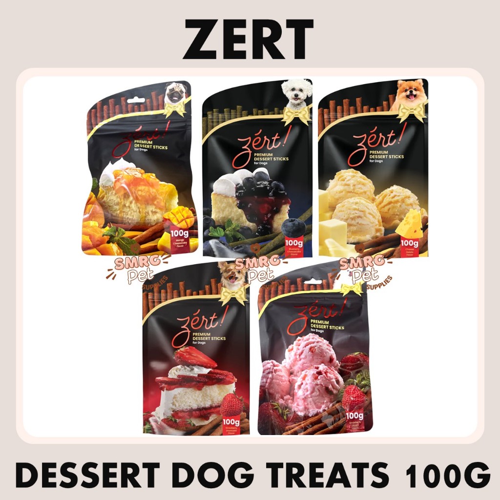 Zert Premium Desserts for Dogs Dog Treats 100g Blueberry Cheesecake ...