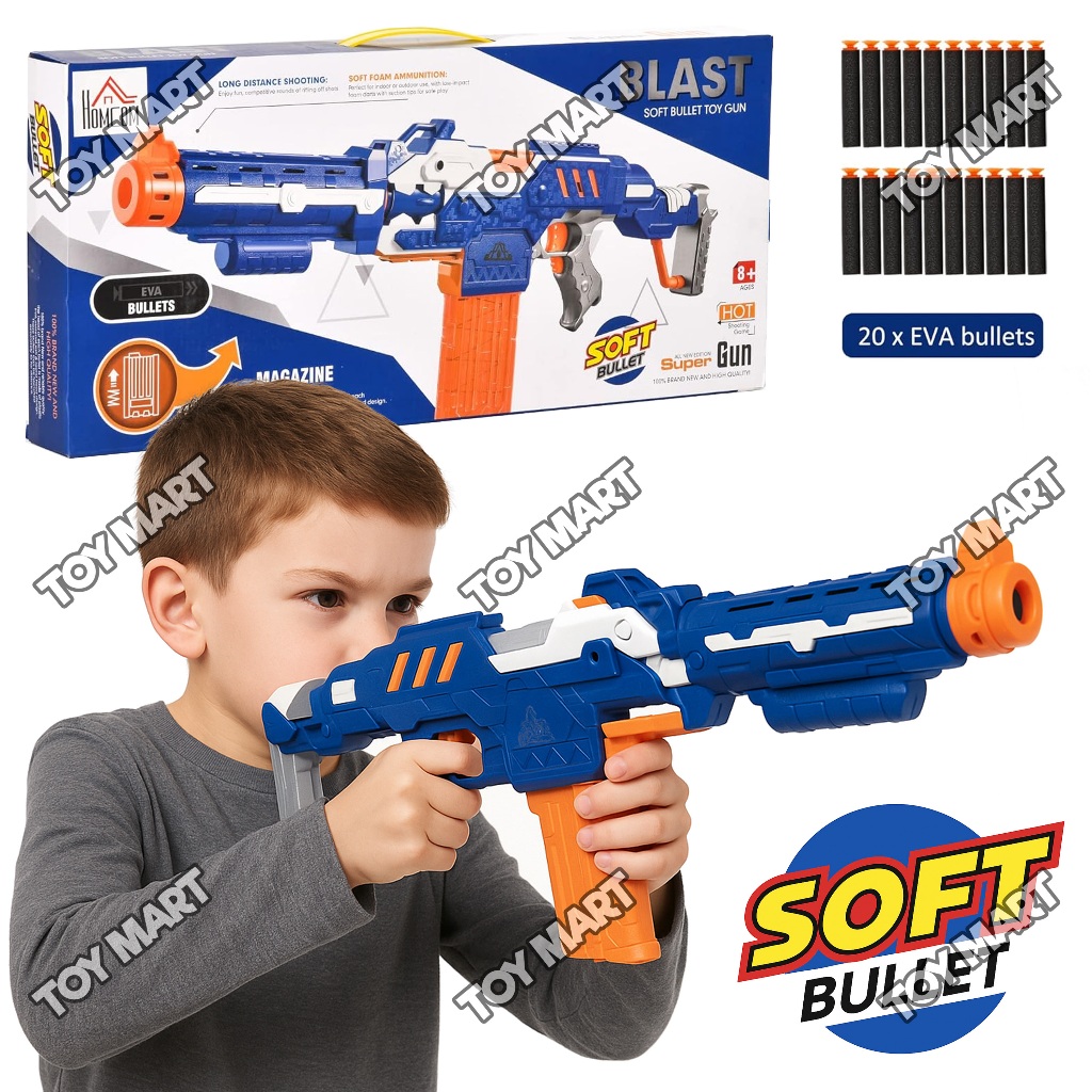 BLAST Stryfe Long Soft Bullet Toy Gun Safe EVA Foam Dart Blaster w ...