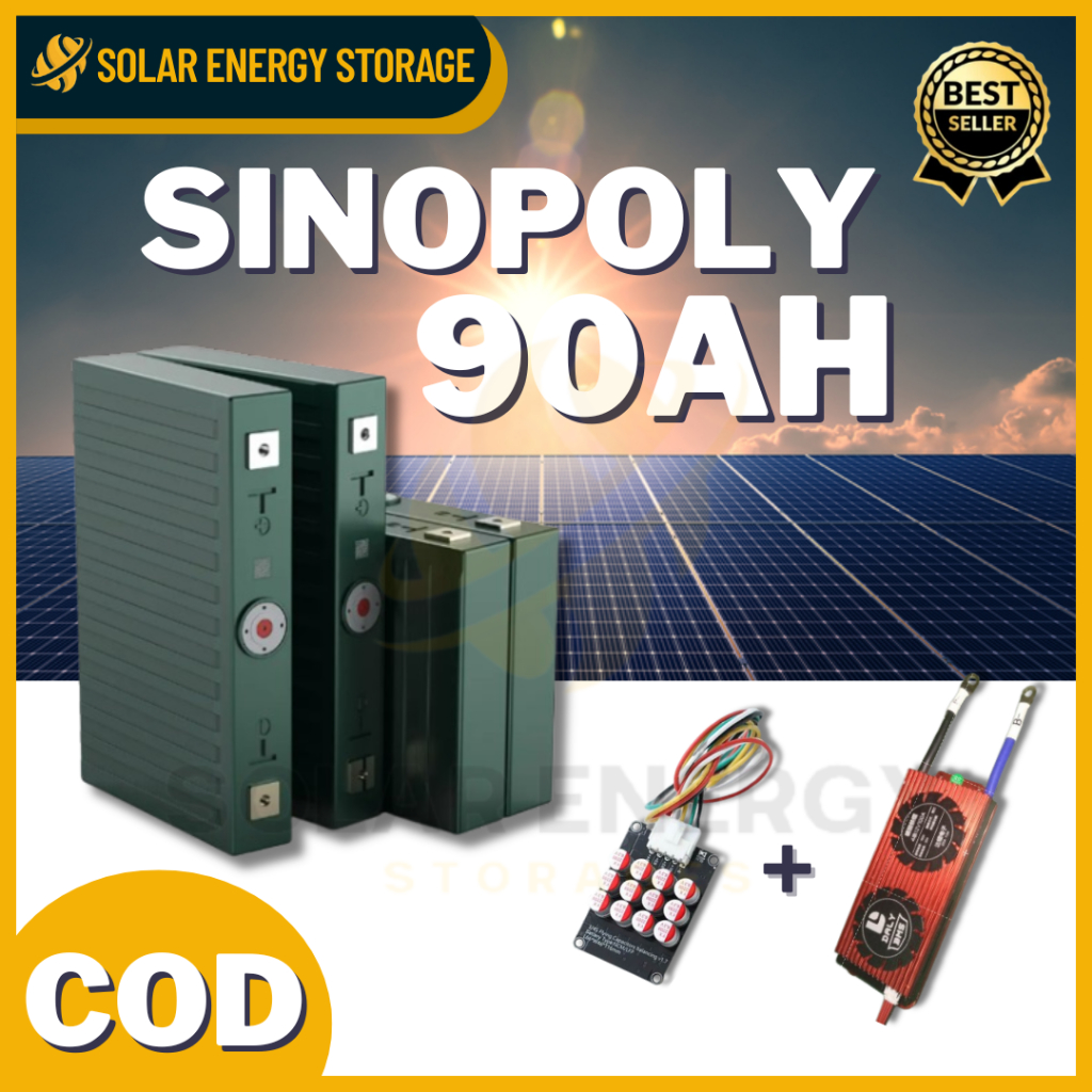 4PCS SINOPOLY 90AH 3.2v Lifepo4 Battery (4PCS+SCREWS+BUSBAR) & (4PCS+4S ...
