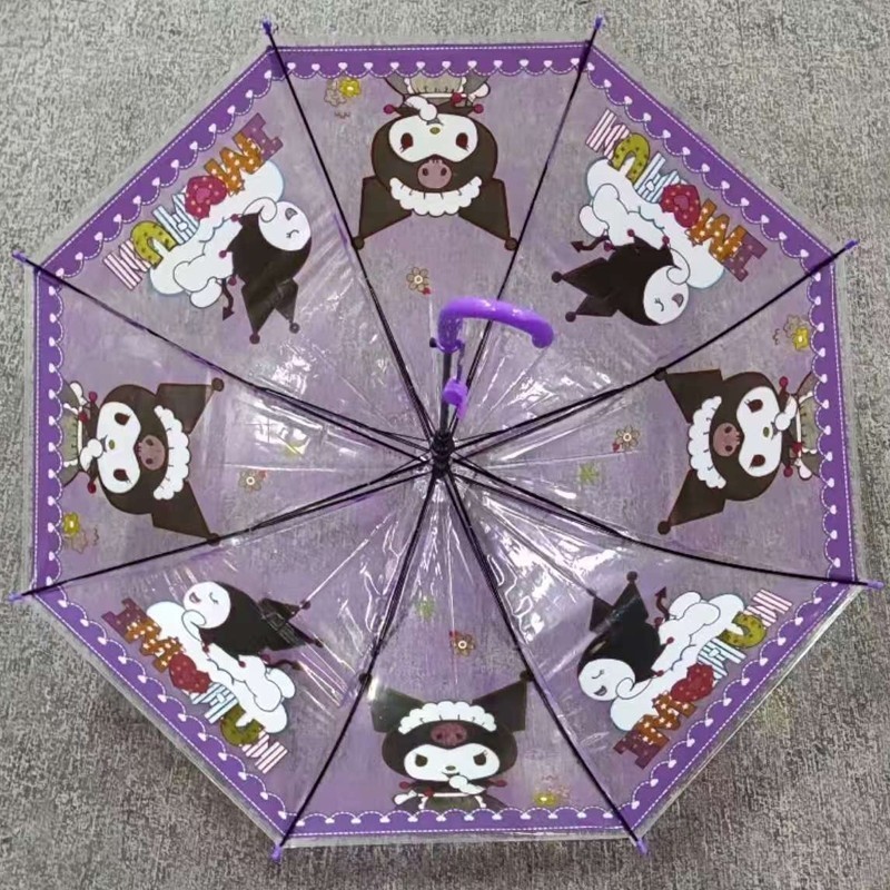 65cm Transparent Children's kids Umbrellas Kuromi Cartoon Anime Arch ...