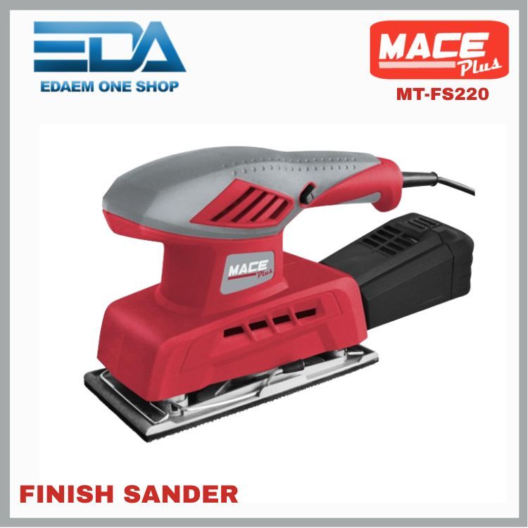 Mace Plus MT-FS220 CORDED FINISH SANDER Compatible with Wood, Metal ...