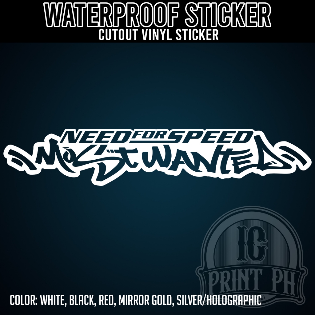 Need for Speed Most Wanted Cutout Vinyl Sticker / Decal, Waterproof ...
