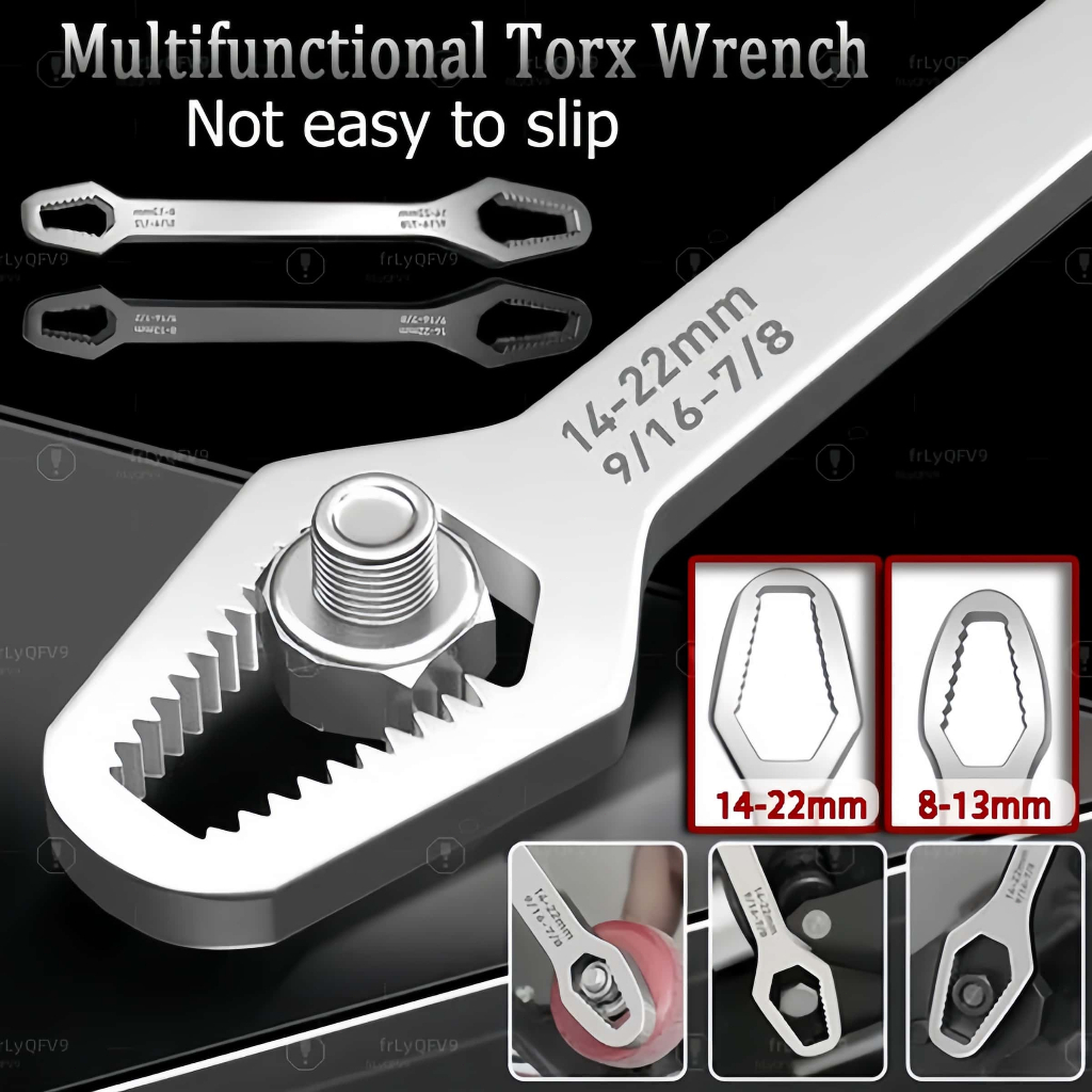 Multifunctional Socket Wrench 8-22mm Adjustable Double-Ended Ratchet ...