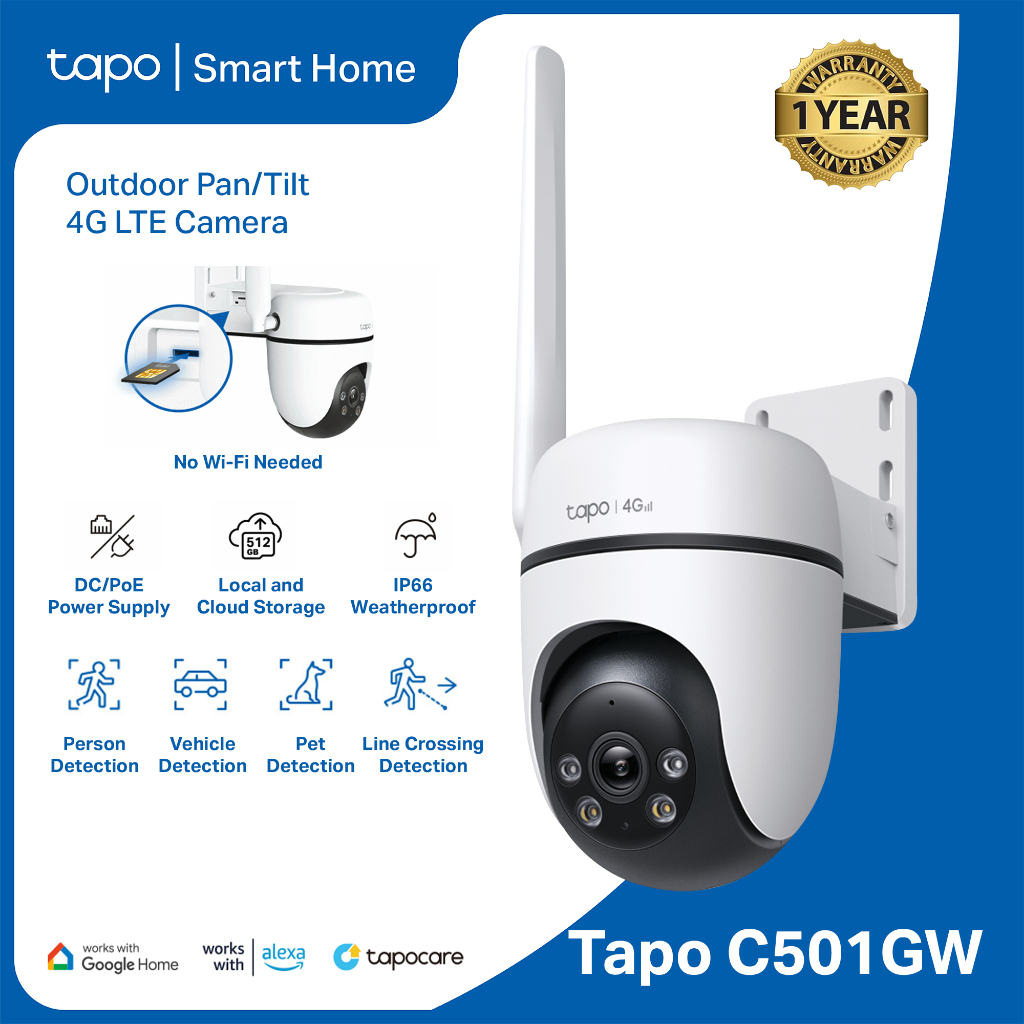 Tapo Official Store | TP-Link | C501GW | Outdoor | Pan/Tilt | 4G | LTE ...