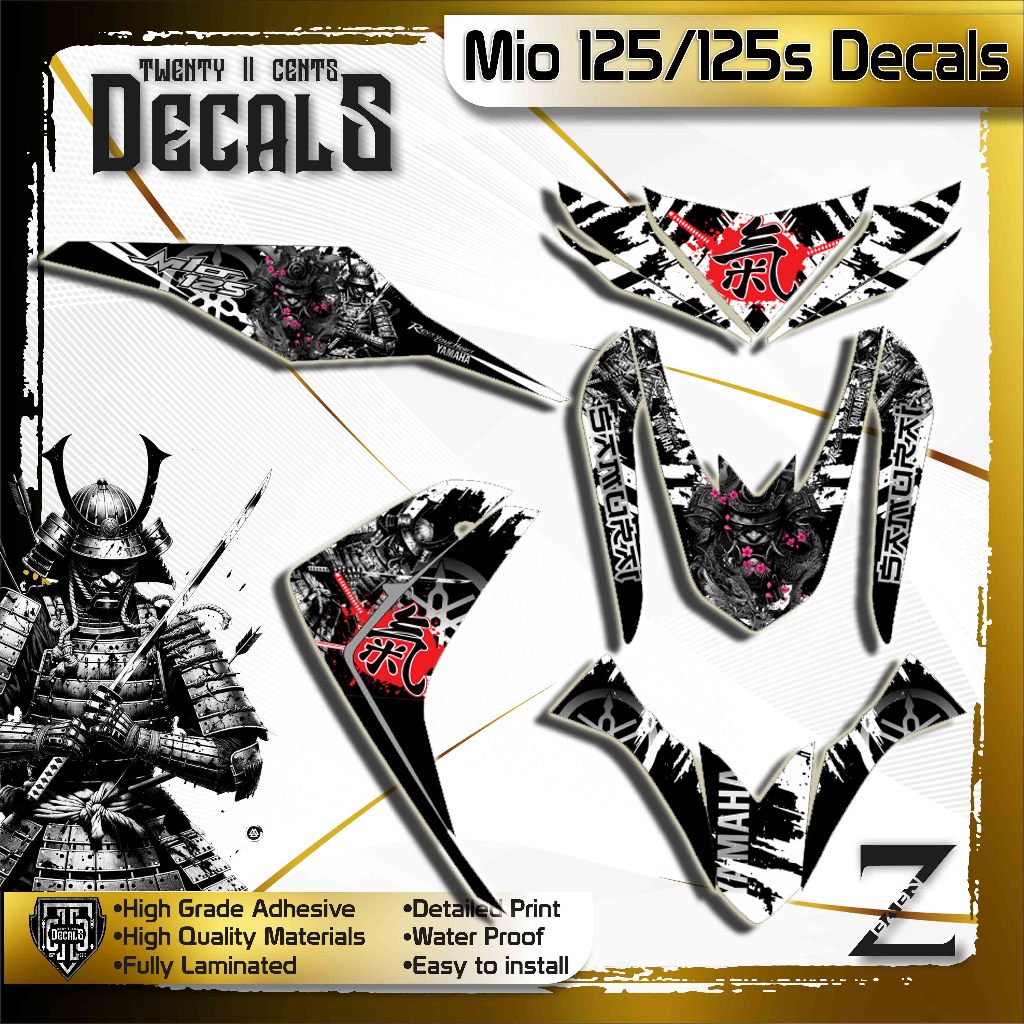 Yamaha Mio i 125 / 125s Decals Stickers samurai | Shopee Philippines