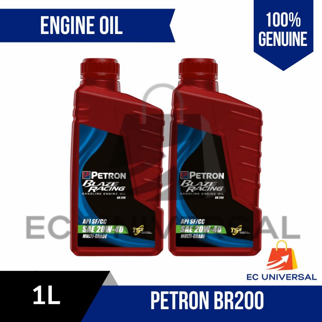 Petron Blaze Racing BR200 Multigrade Gas Engine Oil Sae 20w-40 1L LITER ...