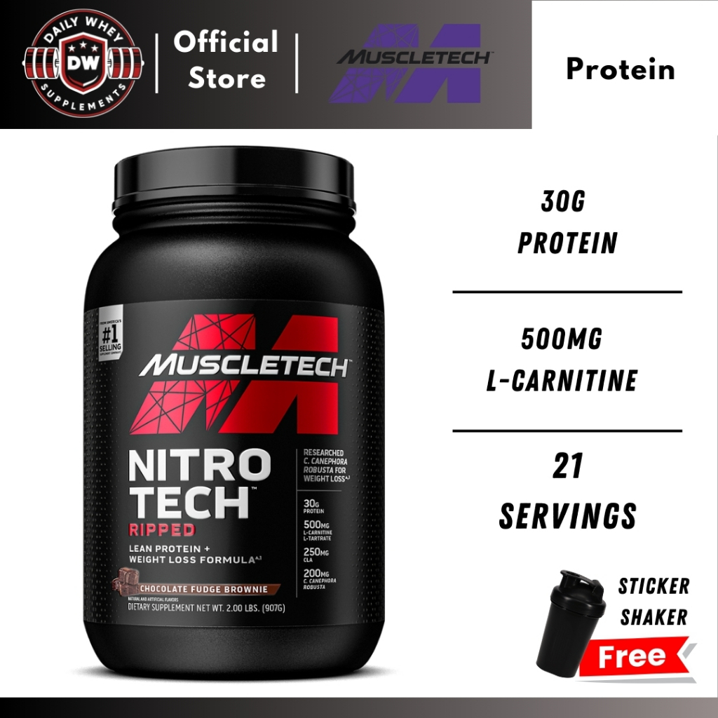 NitroTech Ripped by MuscleTech 2LBS | 21 Servings | Shopee Philippines