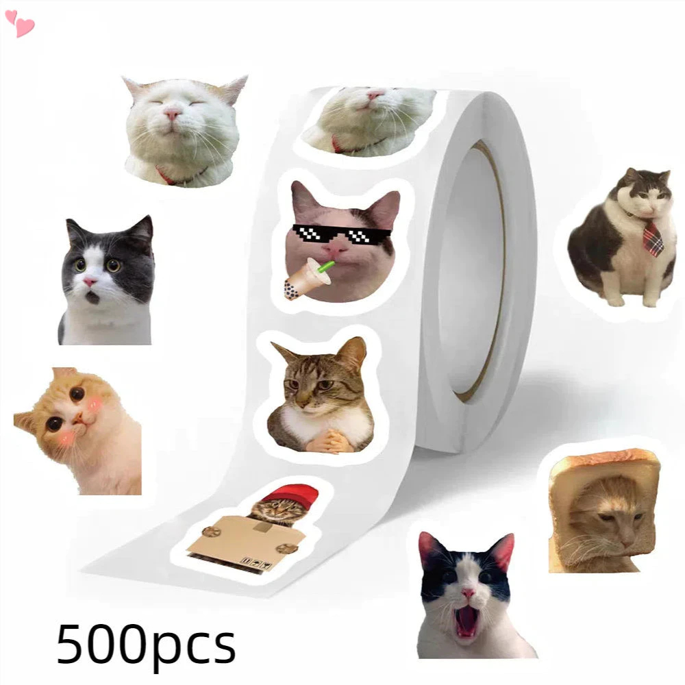 YouAimi 500Pcs Funny Cats Emoji Graffiti Series Stickers DIY Laptop ...