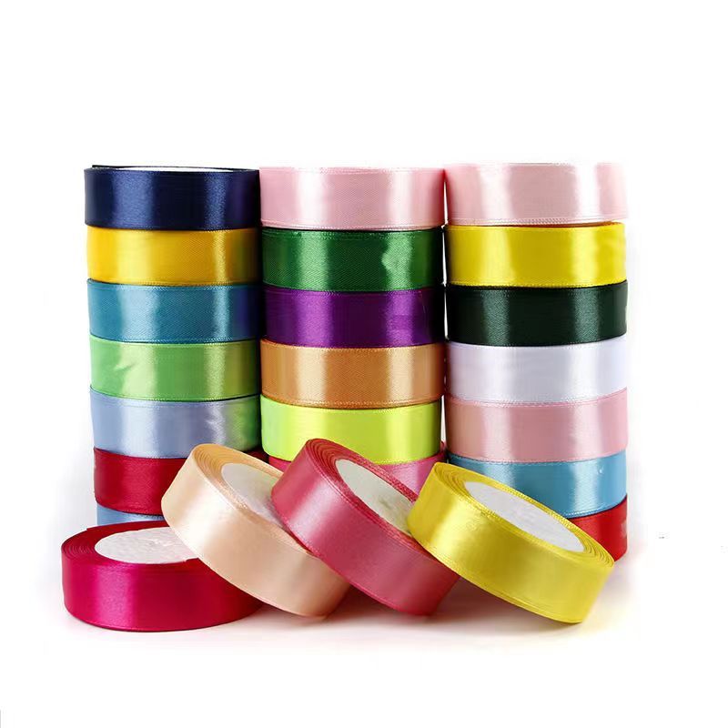 (25 yards/roll) 2.5cm single face Satin Ribbon Webbing Decoration Gift ...