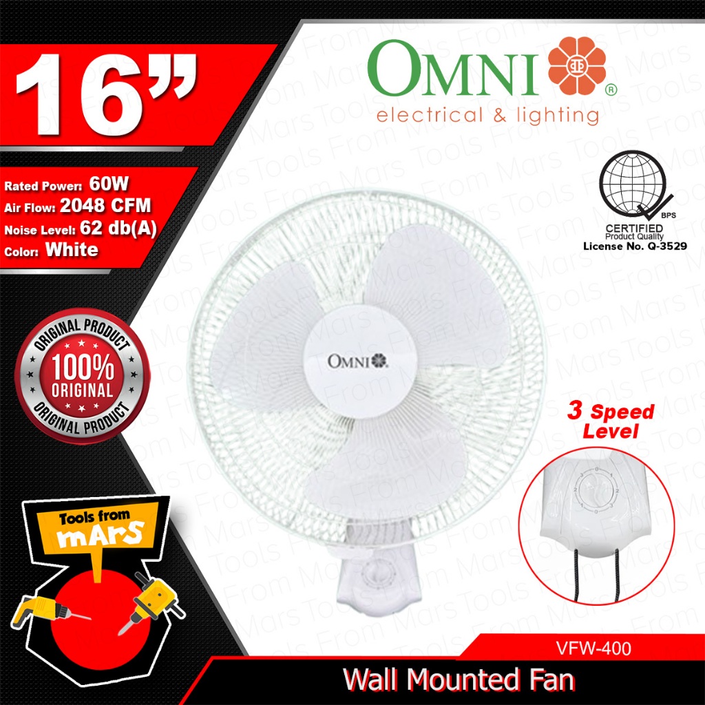 OMNI Wall Mounted Electric Fan 16