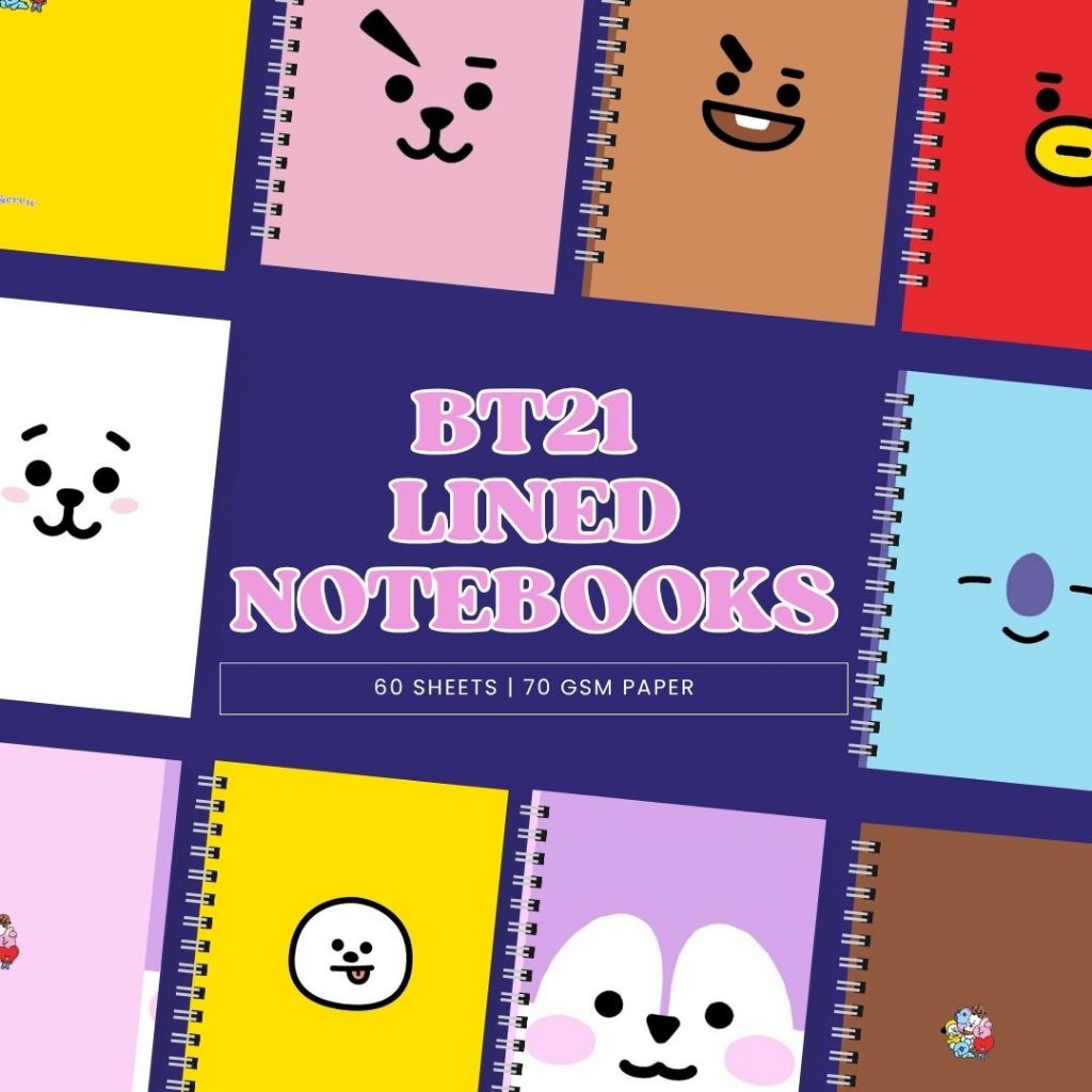 zoey&crew BT21 Ruled Notebook | A5 | Shopee Philippines