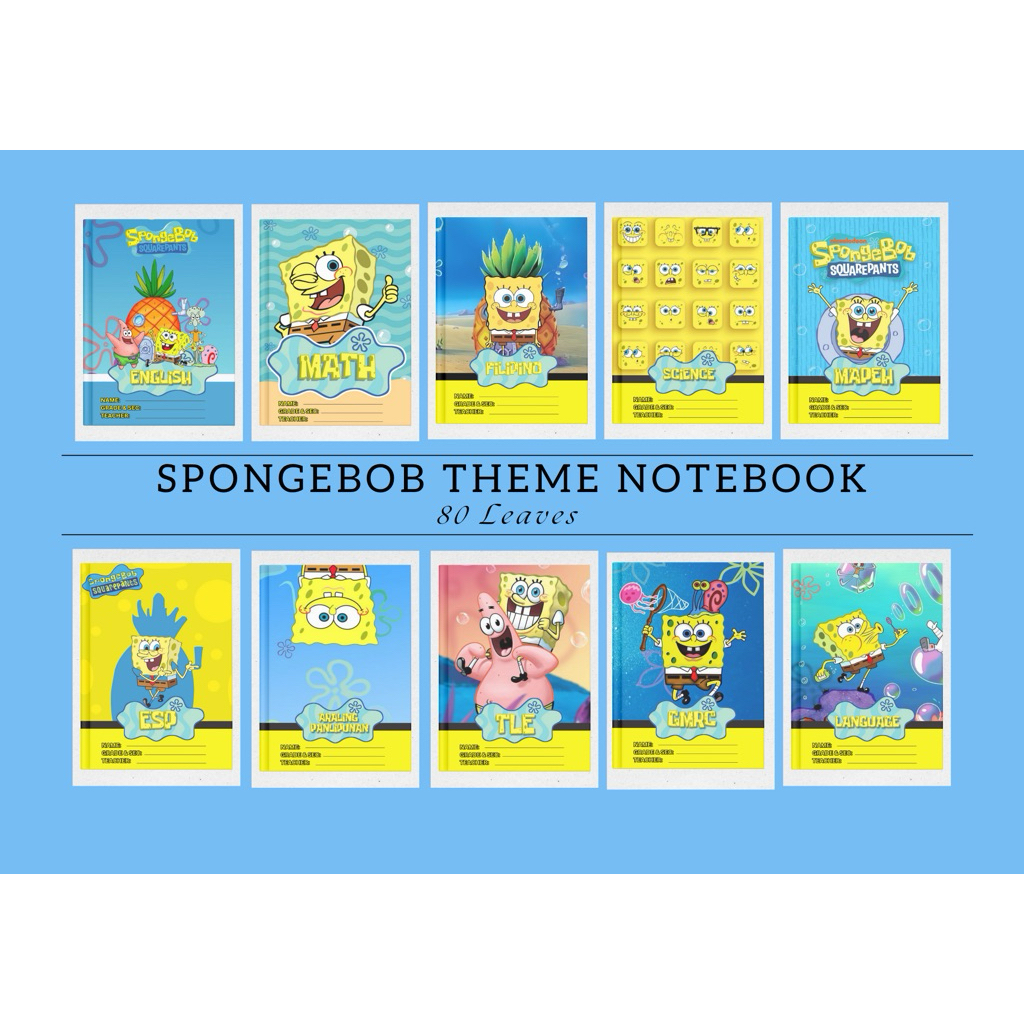 Softbound Notebook – SpongeBob Design, Personalized (80 Leaves ...