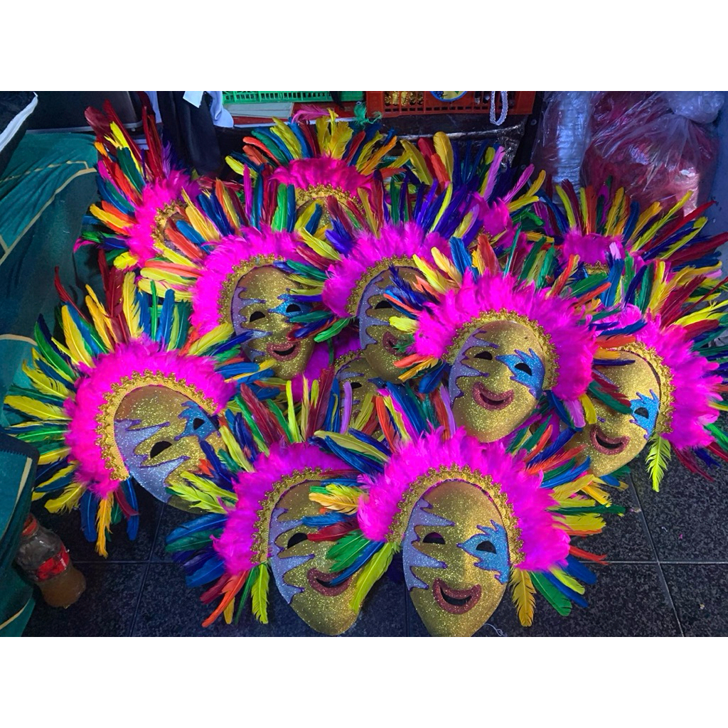 K&M Colorfull Festival Mask Tribal Mask Ati Atihan | Shopee Philippines