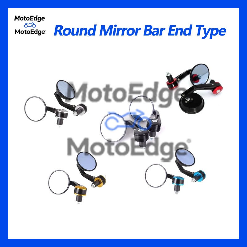 Motorcycle Round Mirror Bar End Type Motorcycle Accessories | Shopee ...