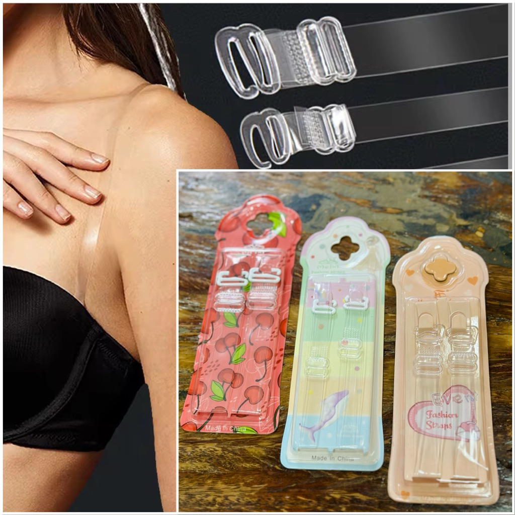 ALL-DAY COMPORT INVISIBLE CLEAR BRA Strap ELASTIC Transparent Shoulder ...