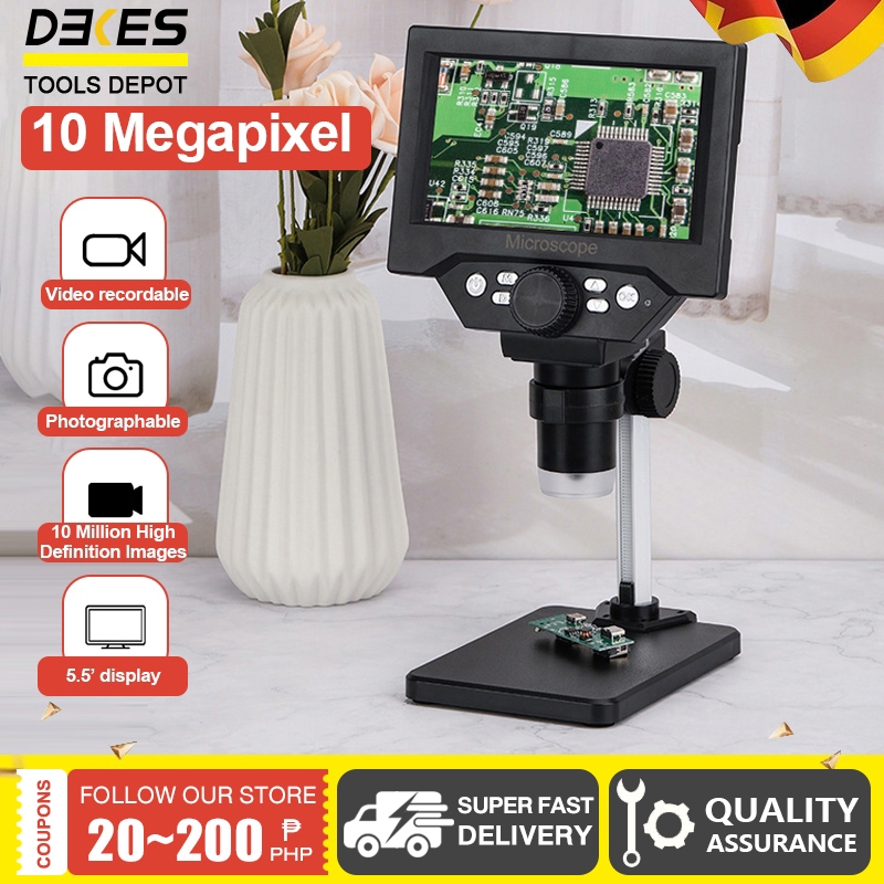 High definition display screen microscope with at 1200x, Support ...