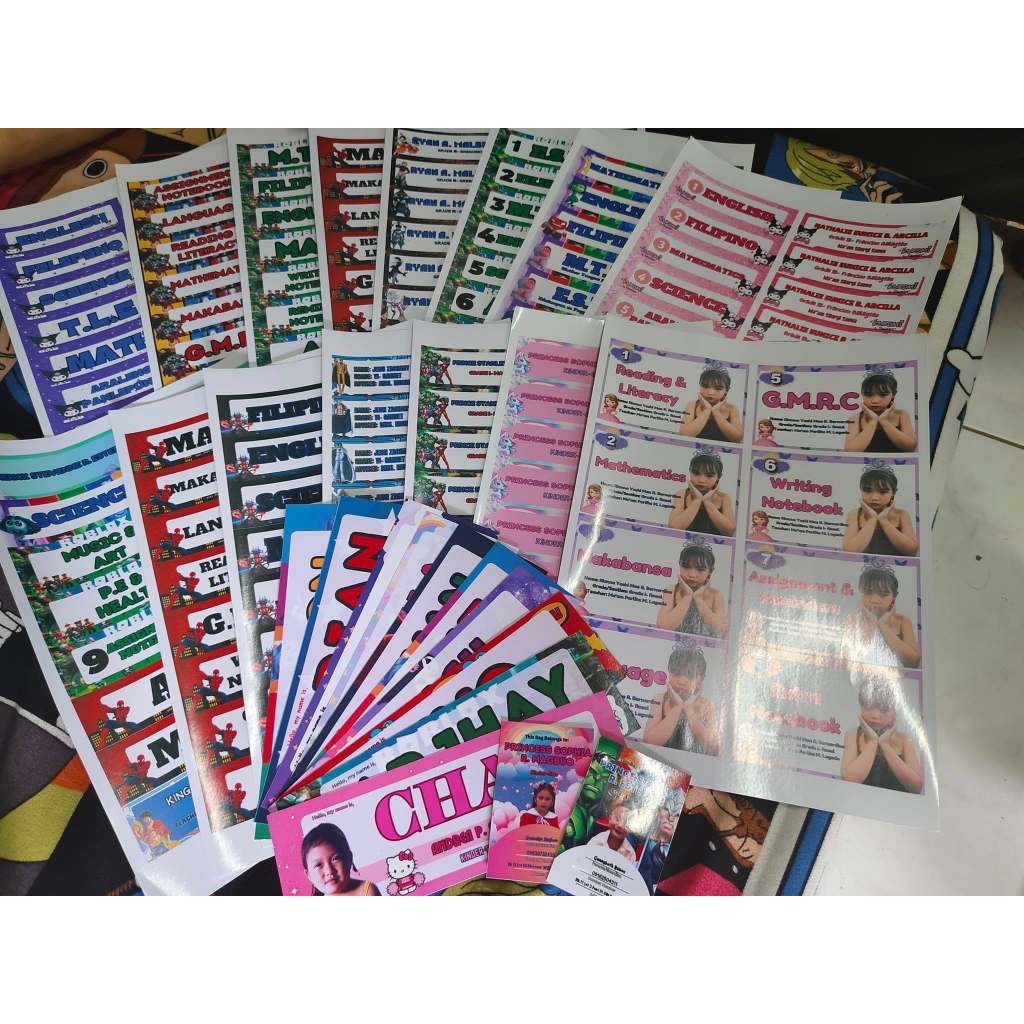 Personalized Subject and Name Stickers (Character Designs) | Shopee ...