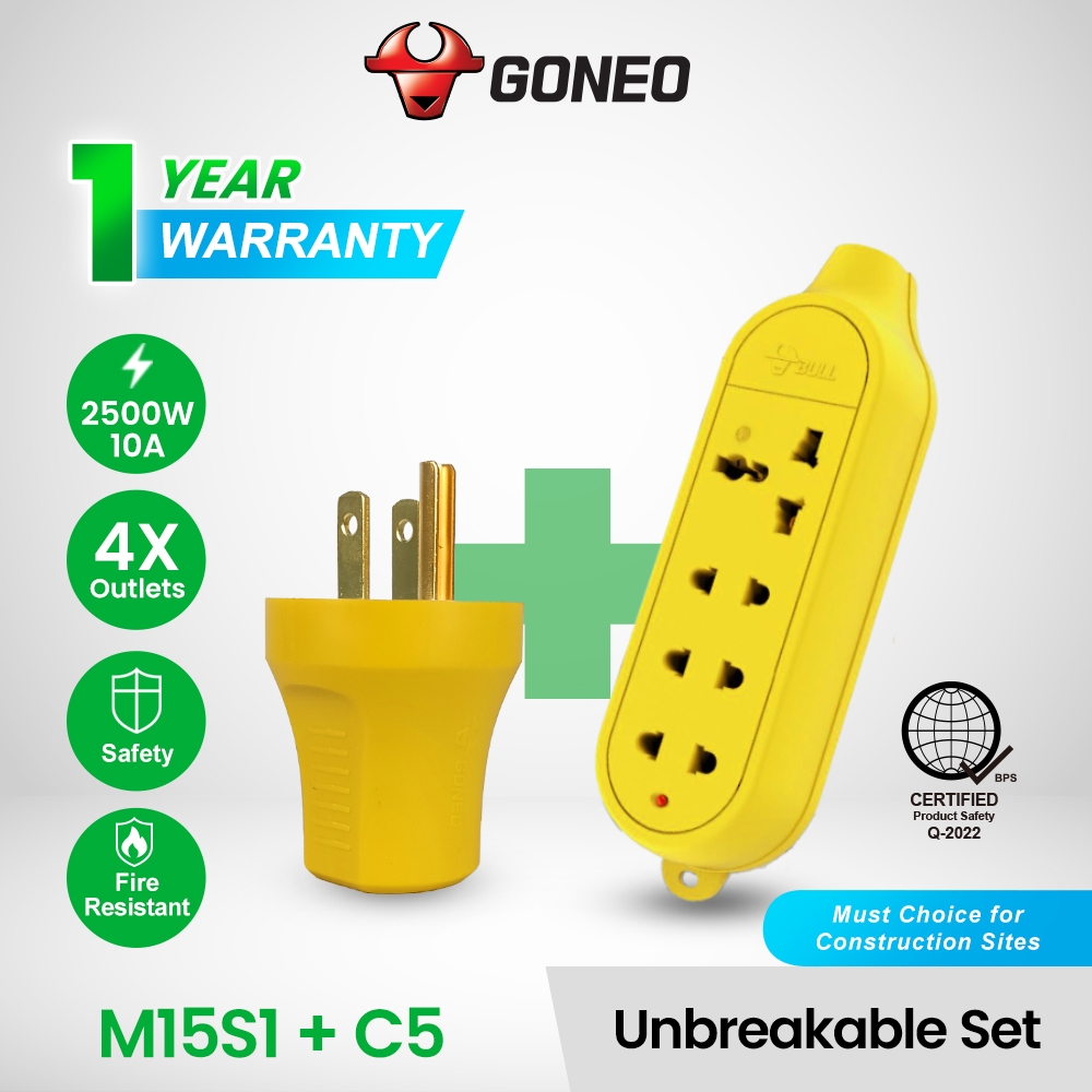 Bull Rewireable Heavy Duty Extension Socket with Unbreakable Plug GNTP ...