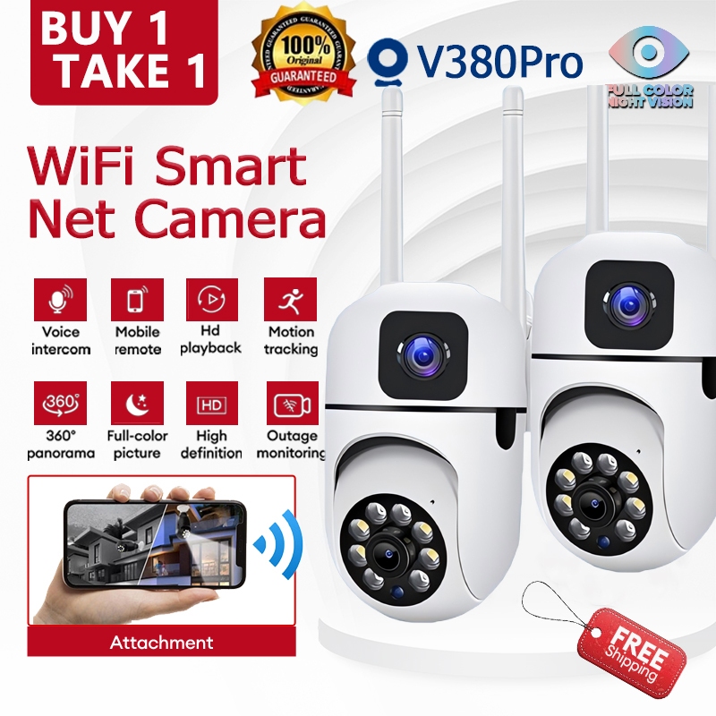 V380 PRO CCTV Camera No Wifi Needed UHD Dual Lens 5K Outdoor Auto ...