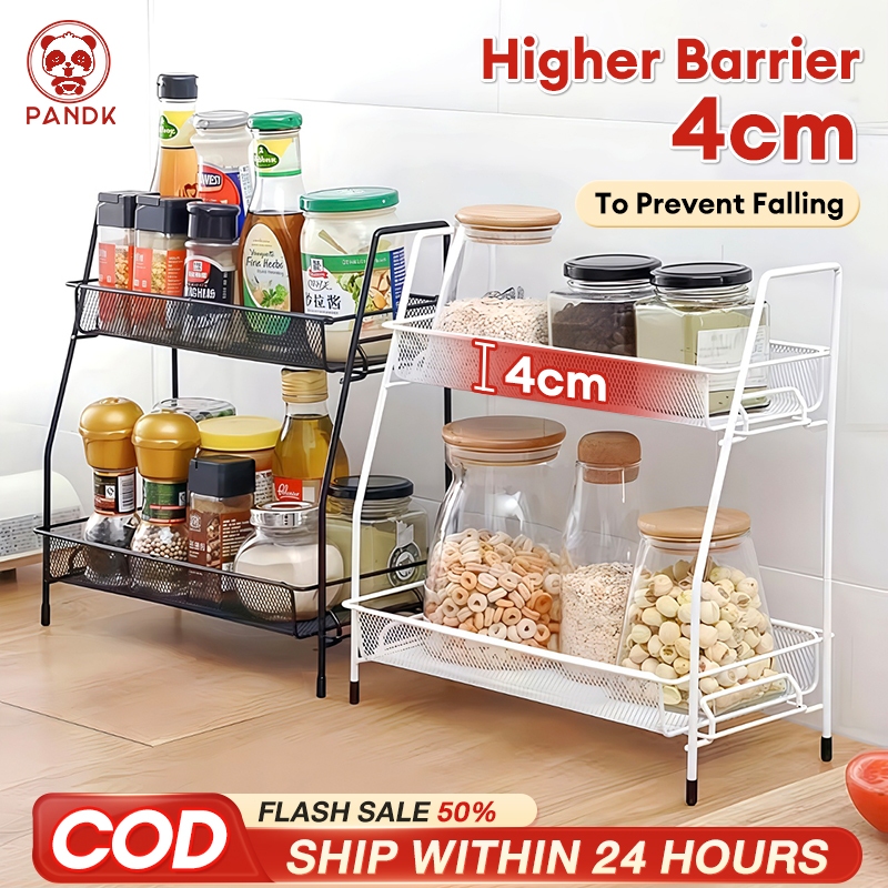 Kitchen Rack Organizer Storage Metal Rack Organizer Condiment Shelf ...