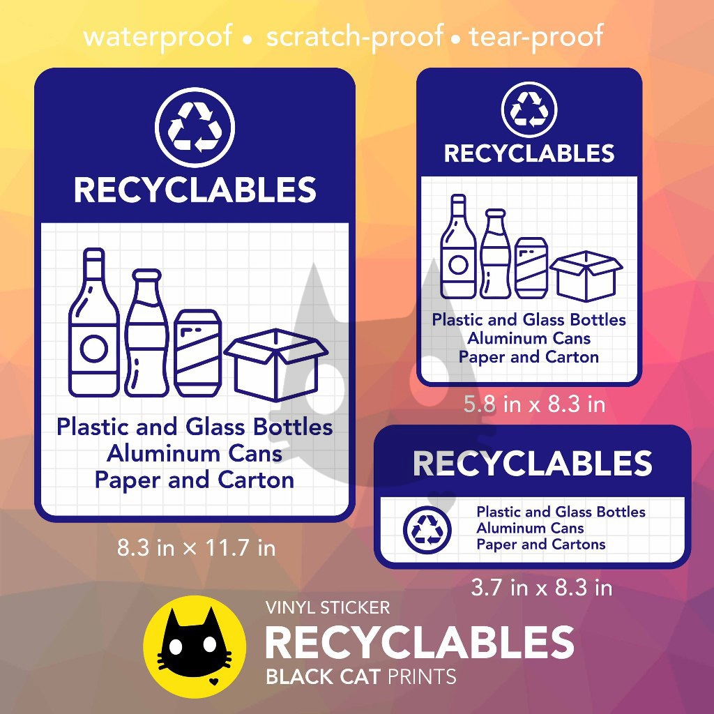 Stickers / Waste Trash Segregation Labels Vinyl Stickers / Siguradong ...