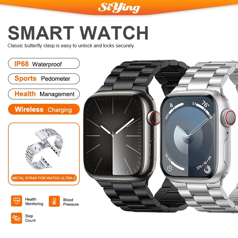 Metal Strap for Smart Watch Ultra 49mm 10 45 46mm Stainless Steel  Band Smart For Iwatch