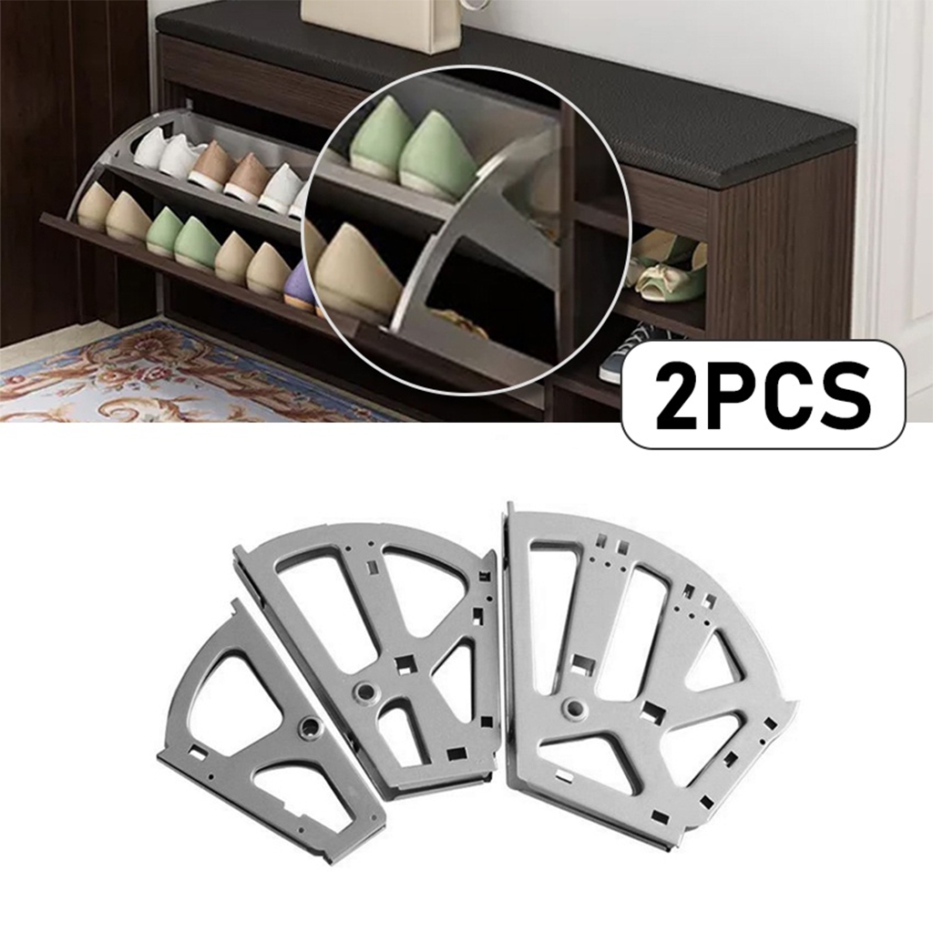 2Pcs Shoe Cabinet Hinge Shoe Rack Shelf Flip Rack Frame Shoe Rack ...