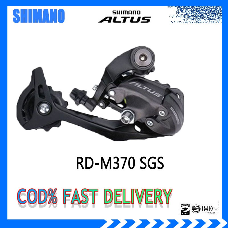Deragliatore Posteriore Shimano Altus RD-M370: Cambio Fluido Per 7/8/9 Velocità (misura M390)