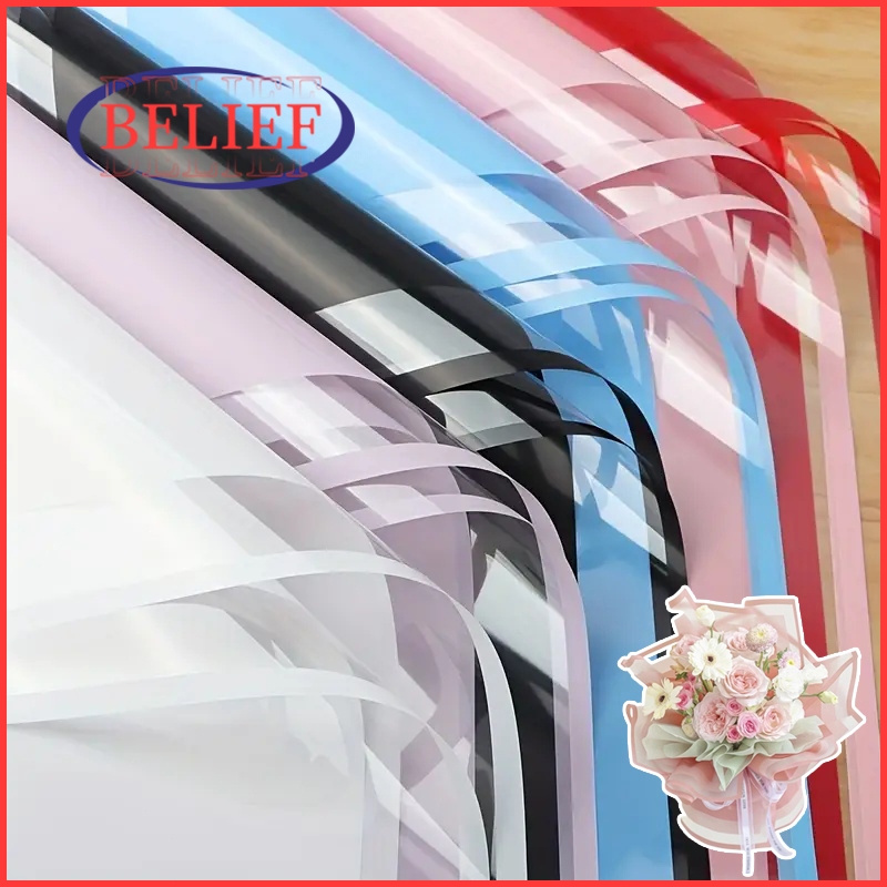 20pcs Transparent Border Flower Wrapping Bouquet DIY High Quality ...