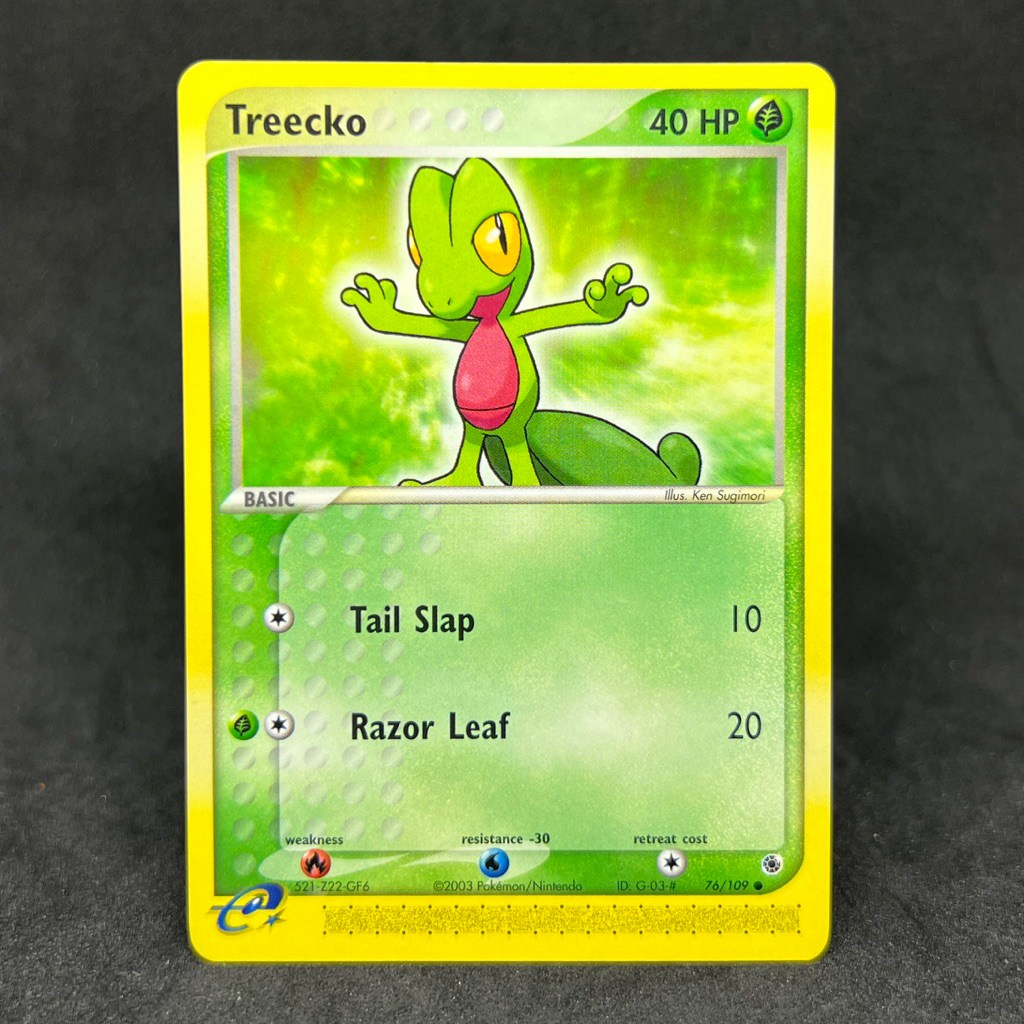 Pokemon TCG Treecko 76/109 2003 EX Ruby & Sapphire Trading Card Game ...