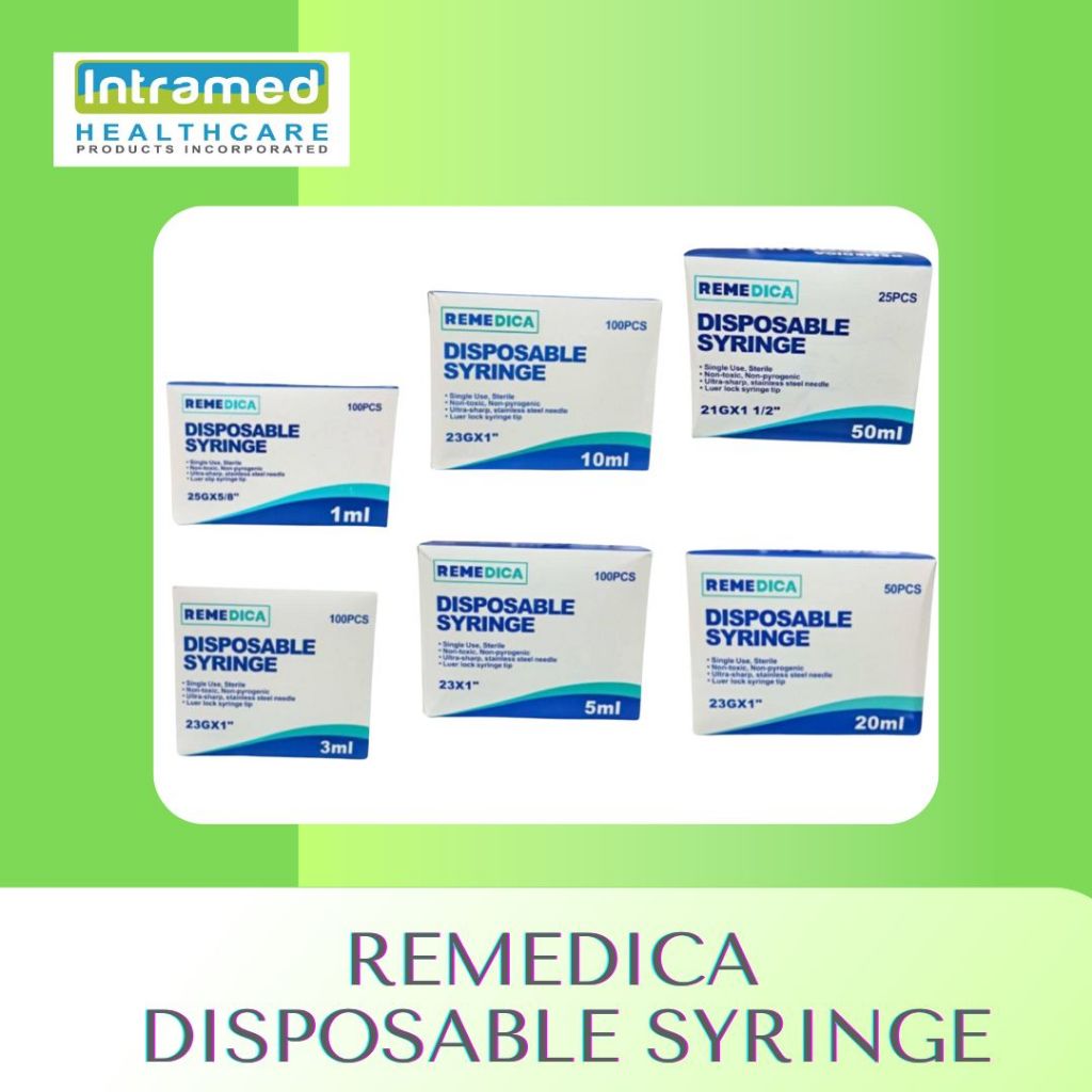 Disposable Syringe 1ml to 50ml, REMEDICA | Shopee Philippines