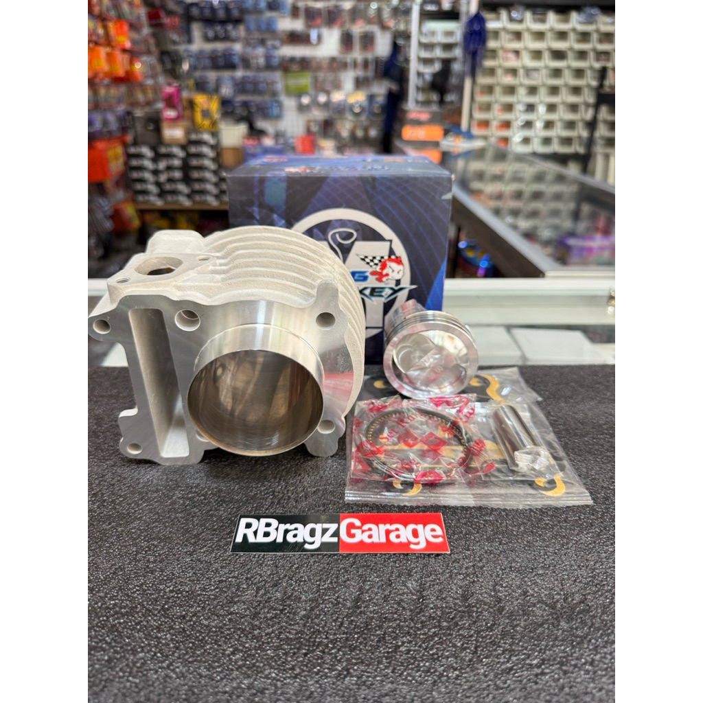 Racing Monkey Chrome Bore Set w/ Full Dome Piston 59mm. 63mm - Mio ...