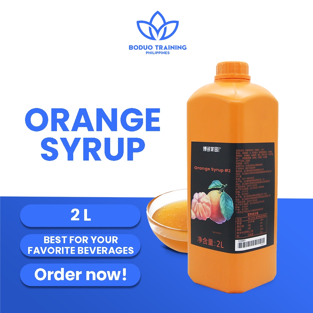 Orange Concentrated Syrup for Juice Fruit Tea Milk Tea Frappe Shakes ...
