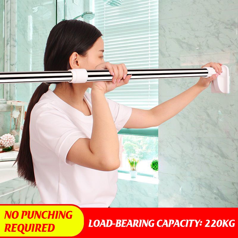 Stainless Steel Clothes rod Set Adjustable Curtain Rod Tension Rod ...