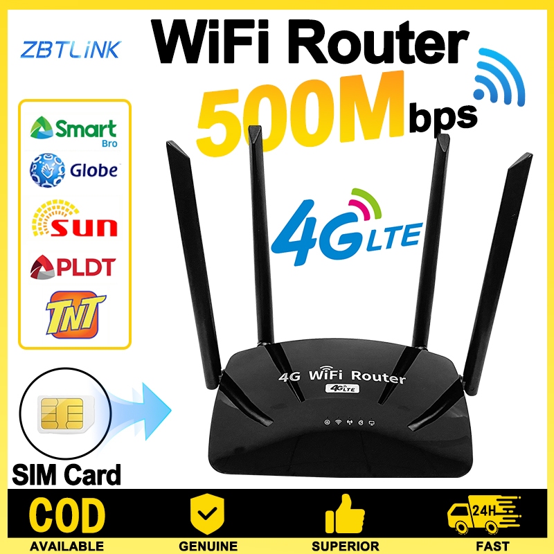 Zbtlink SlM card router 4G WiFi routerwith SlM card, modem, 500Mbps 4G ...