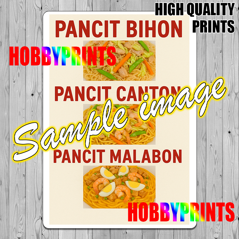 Food Signages Chicken Pancit Leche Flan Laminated SIgns | Shopee ...