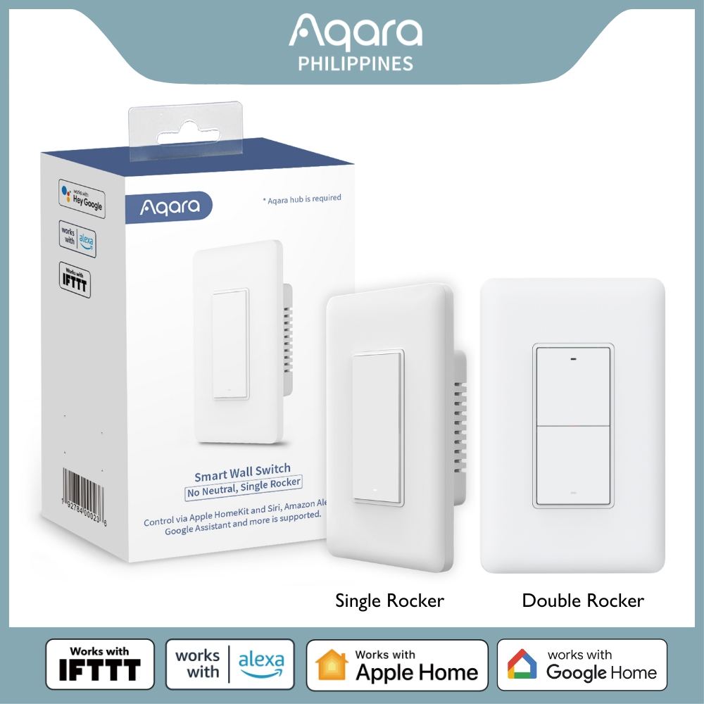 Aqara Smart Wall Switch (No Neutral) Single/Double Rocker Remote