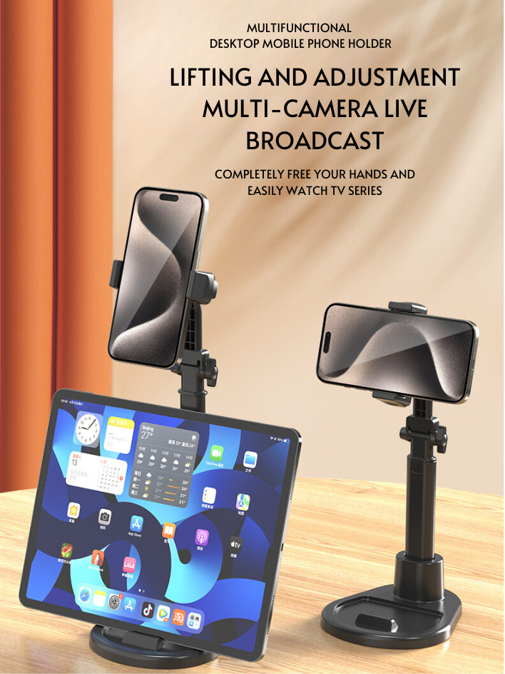 2 IN 1 Desktop Phone Stand Holder Universal Foldable Desktop Phone ...