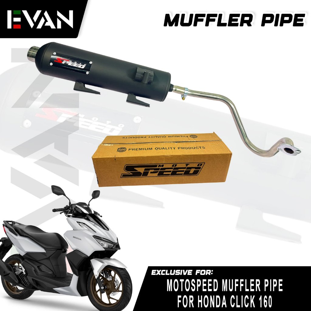 EVAN.PH 1 SET MOTOSPEED MUFFLER PIPE FOR HONDA CLICK 160 MOTORCYCLE ...